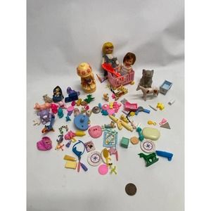 Lot Vintage Small Toys Dolls, Barbie, Tyco Accessories